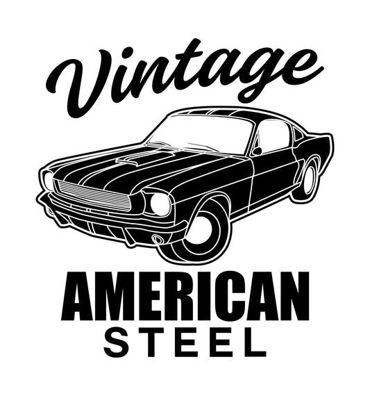 Vintage American Steel Car DTF Transfer