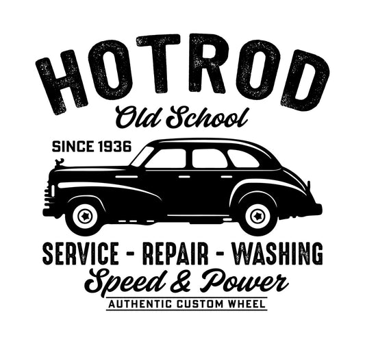 Old School Hotrod Service DTF Transfer