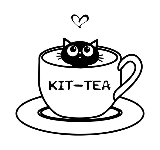 Kit-Tea Cat in Teacup DTF Transfer