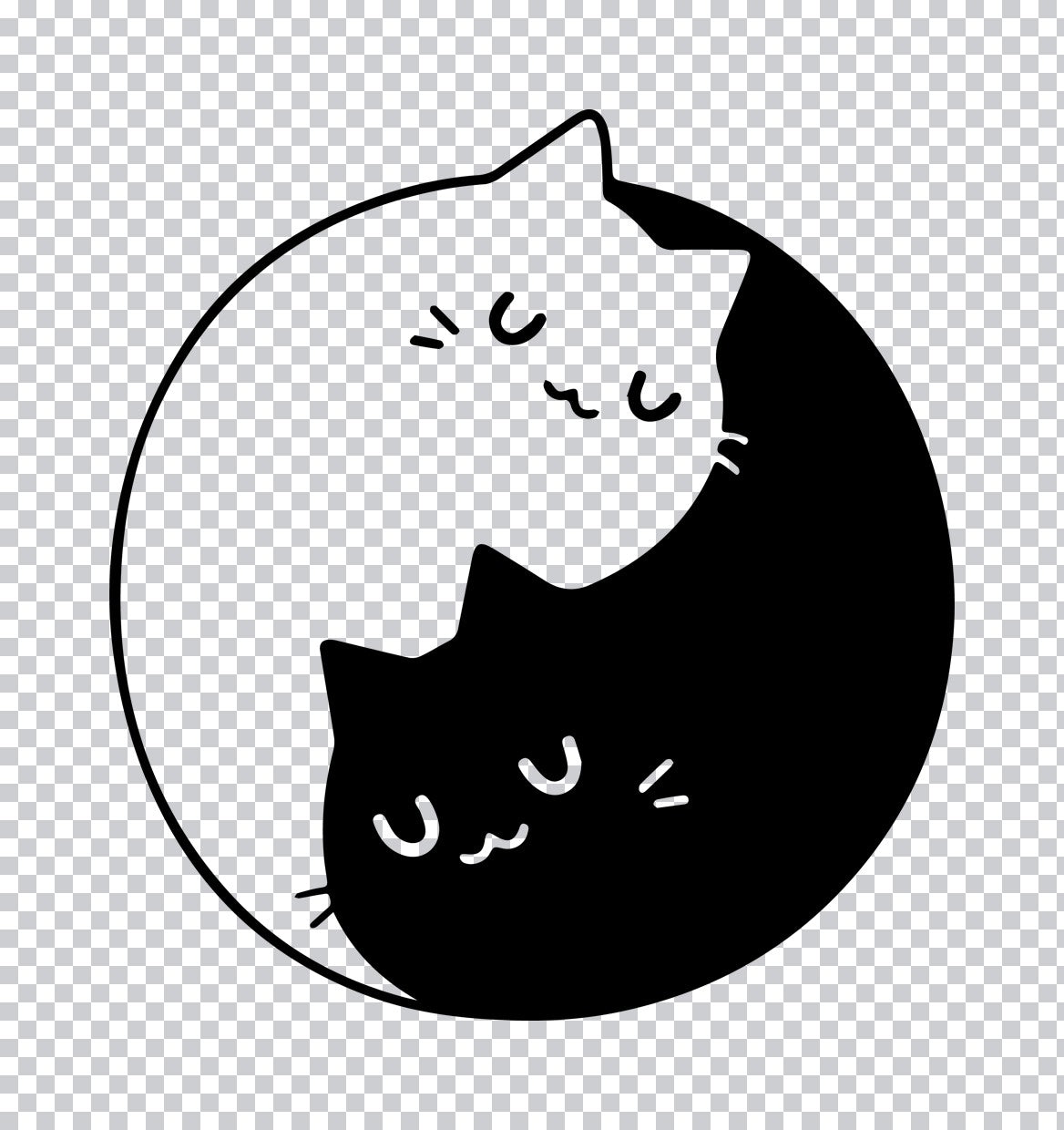 Yin Yang Cats DTF Transfer