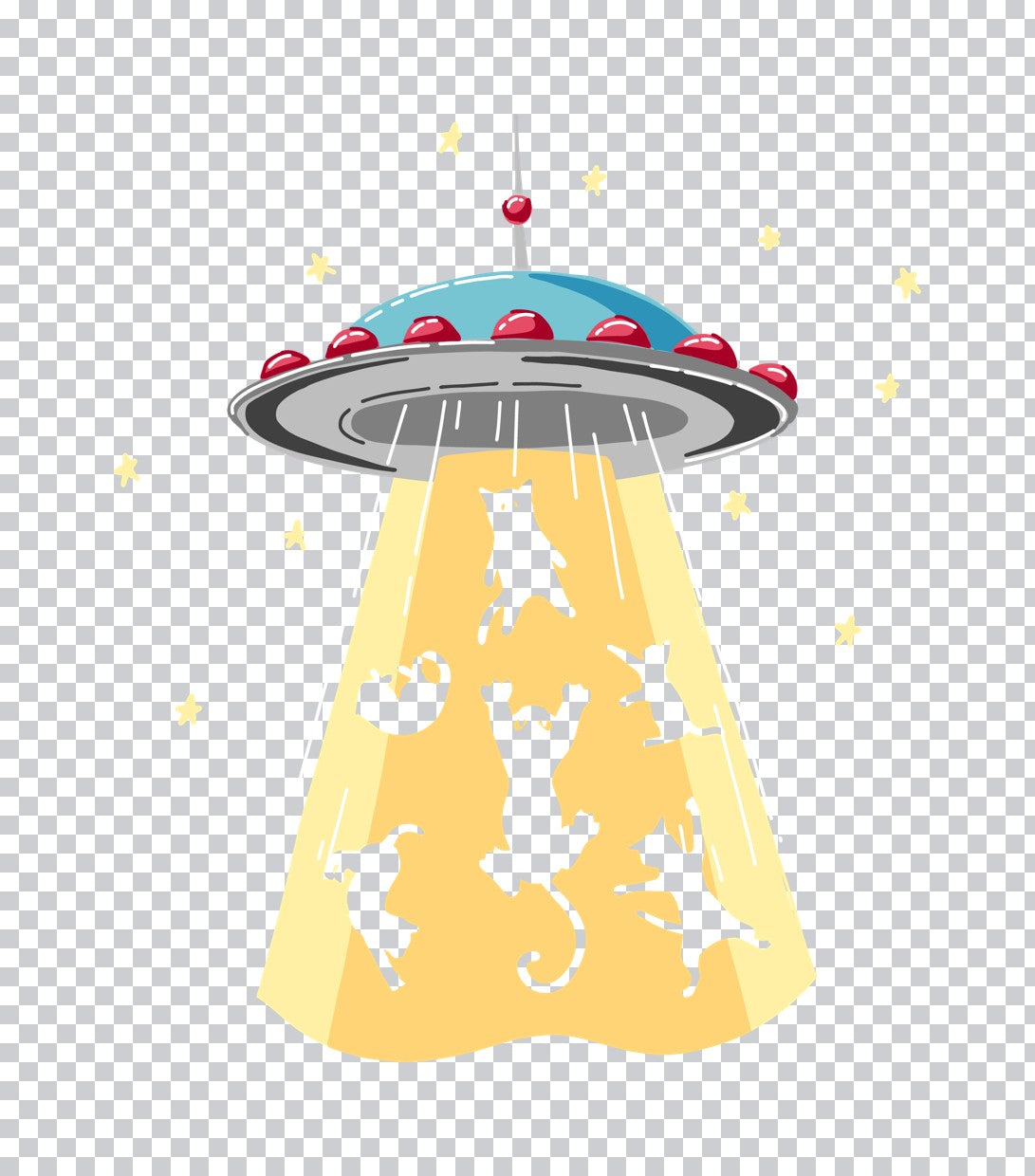 Aliens Abducting Cats DTF Transfer