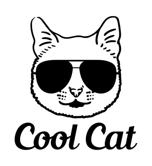 Cool Cat with Sunglasses DTF Transfer
