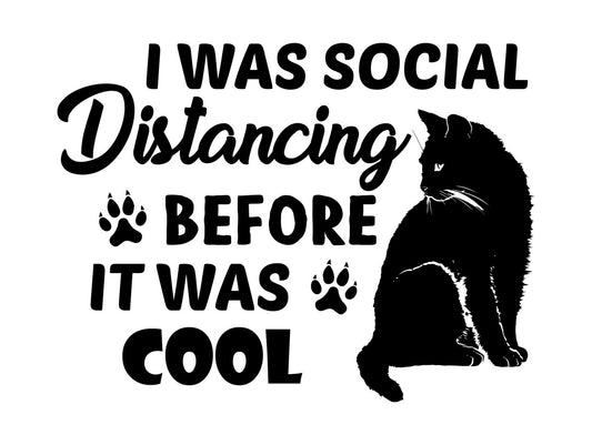 Social Distancing Cat DTF Transfer