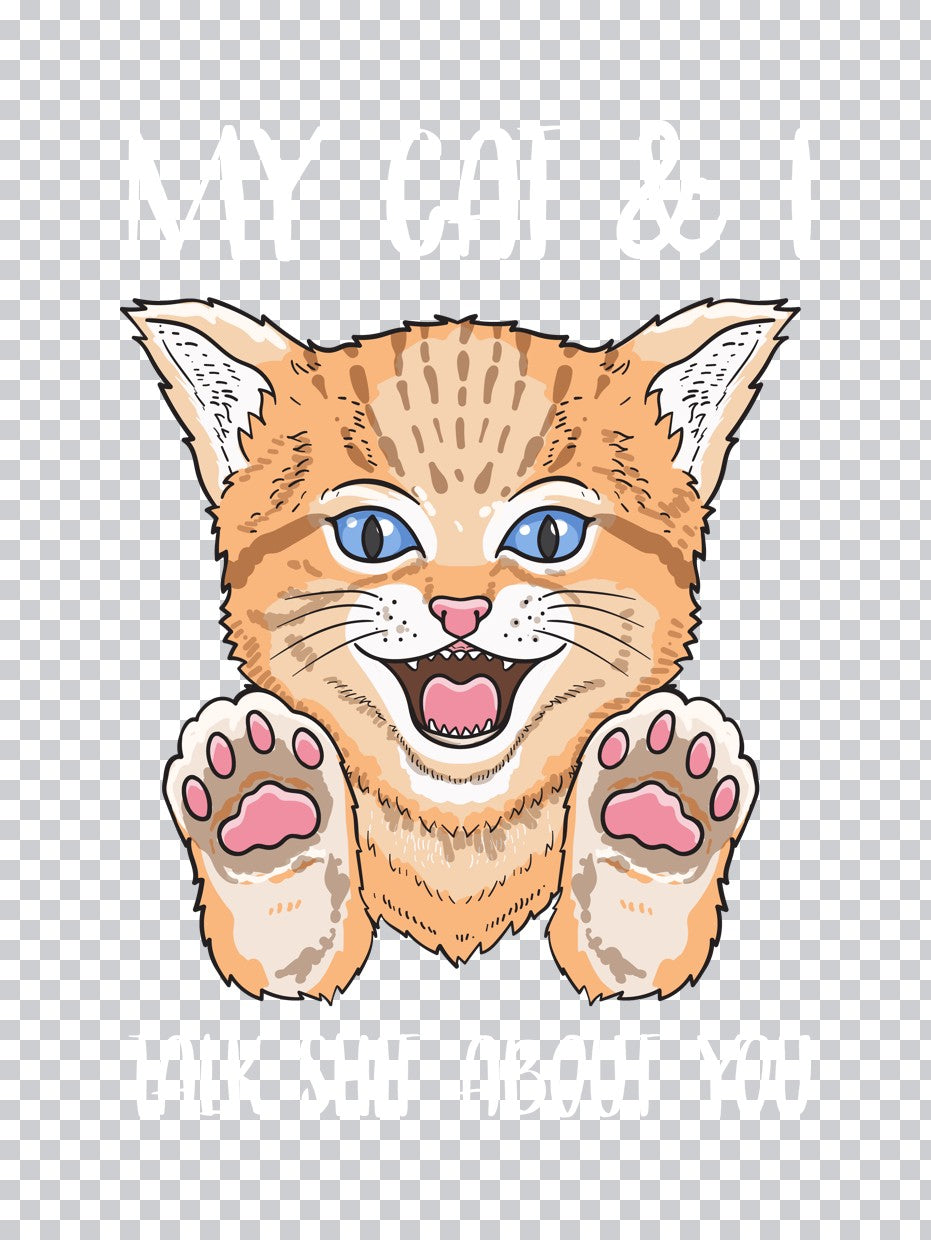 Cute Orange Tabby Cat Paws DTF Transfer
