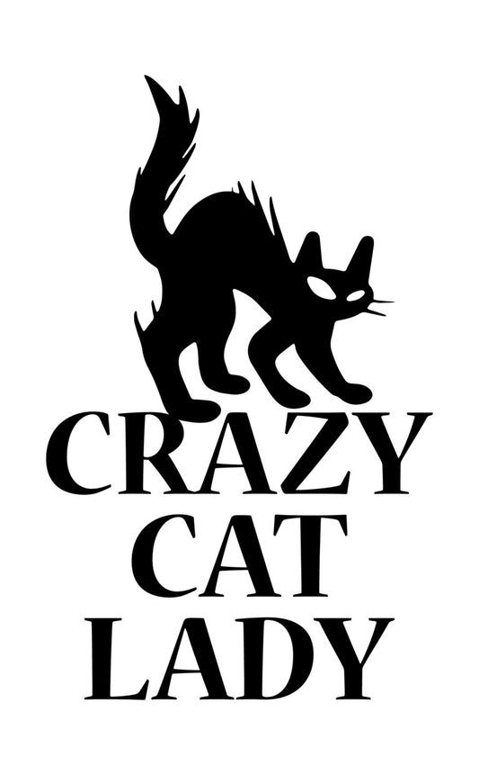 Crazy Cat Lady Silhouette DTF Transfer