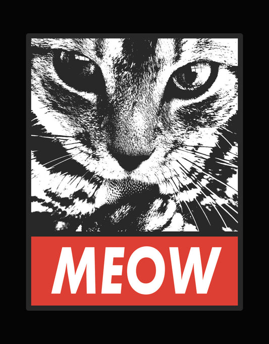 Meow Cat Portrait DTF Transfer