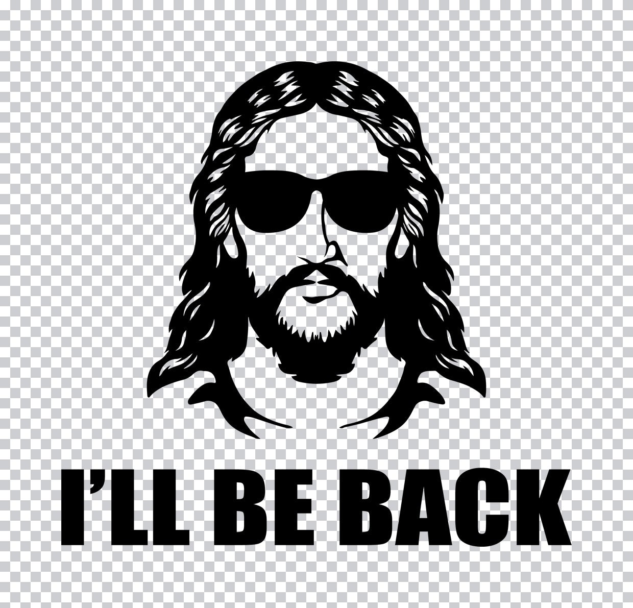 Cool Jesus I'll Be Back DTF Transfer