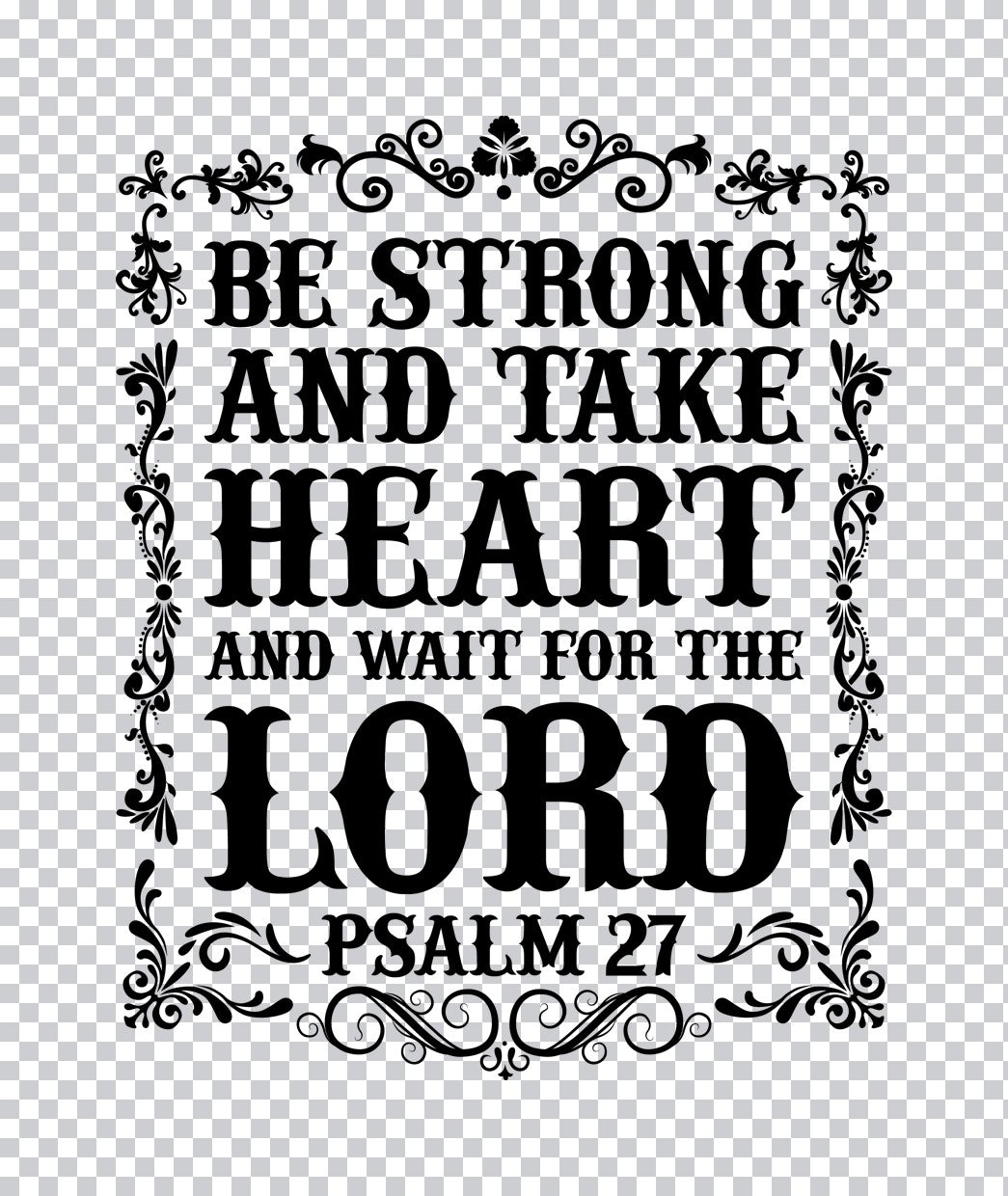 Psalm 27 Christian Scripture DTF Transfer