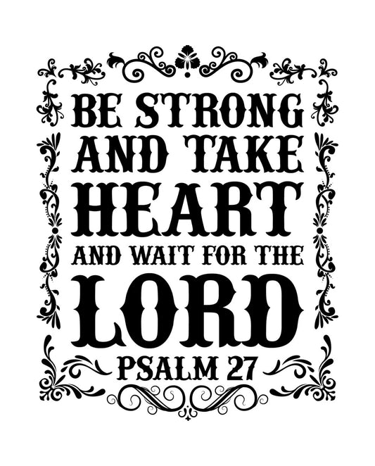 Psalm 27 Christian Scripture DTF Transfer