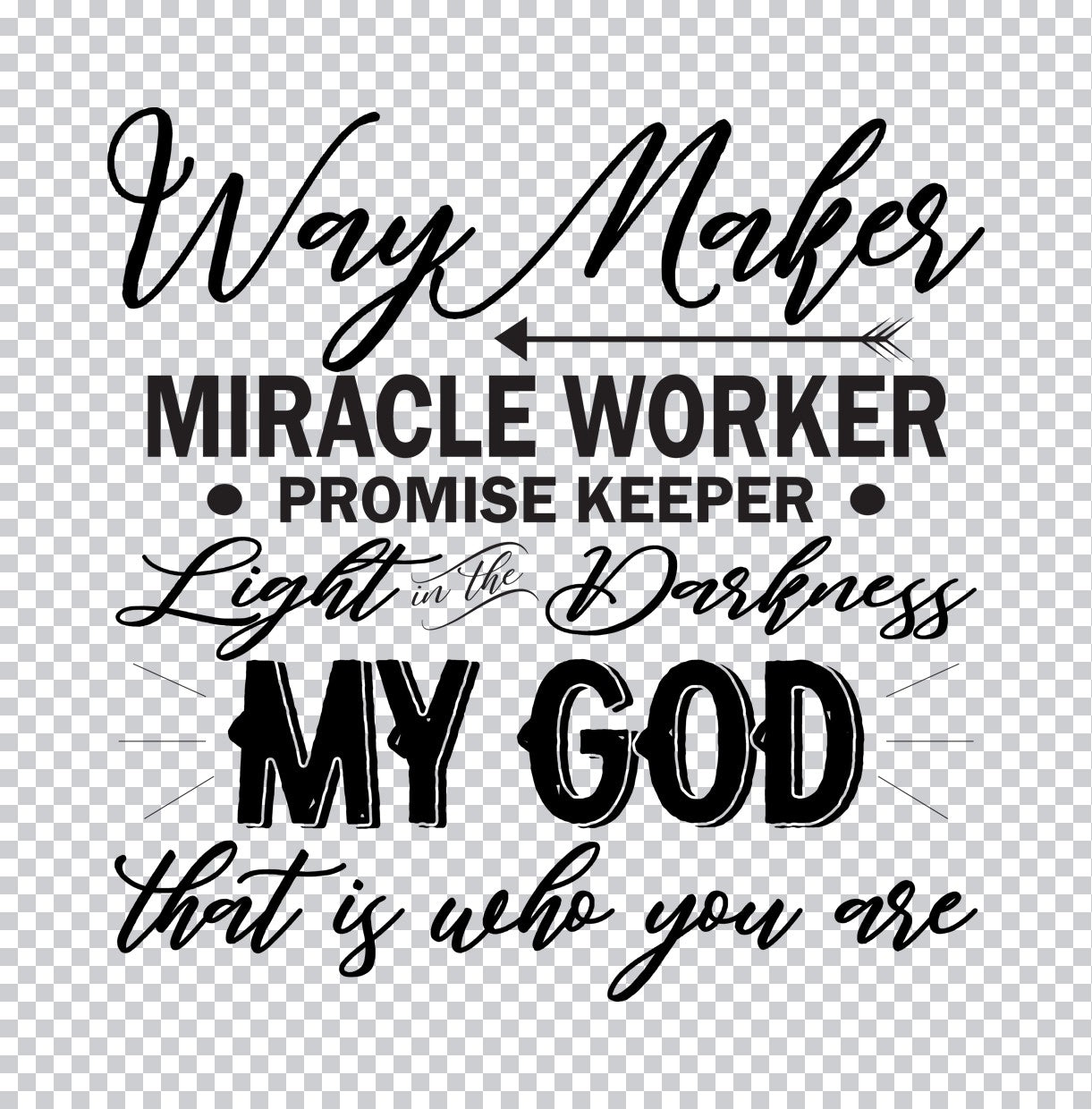 Psalm 27 Be Strong DTF Transfer