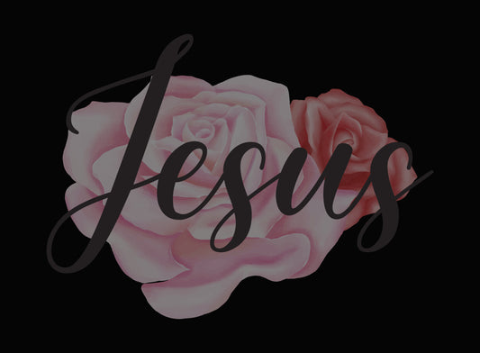 Jesus Floral Script DTF Transfer