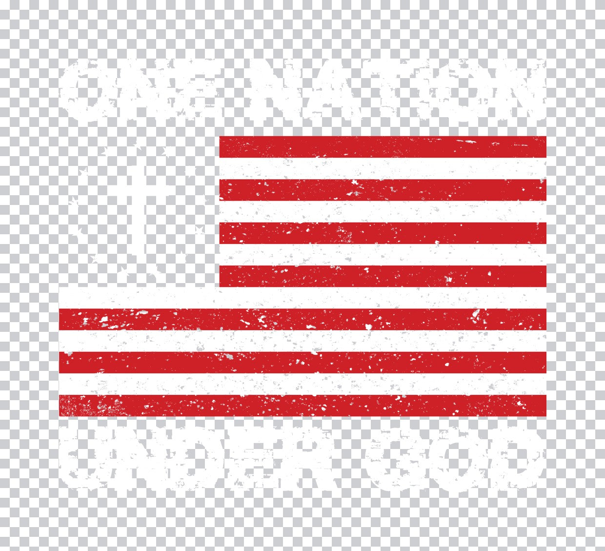 Distressed Red American Flag DTF Transfer