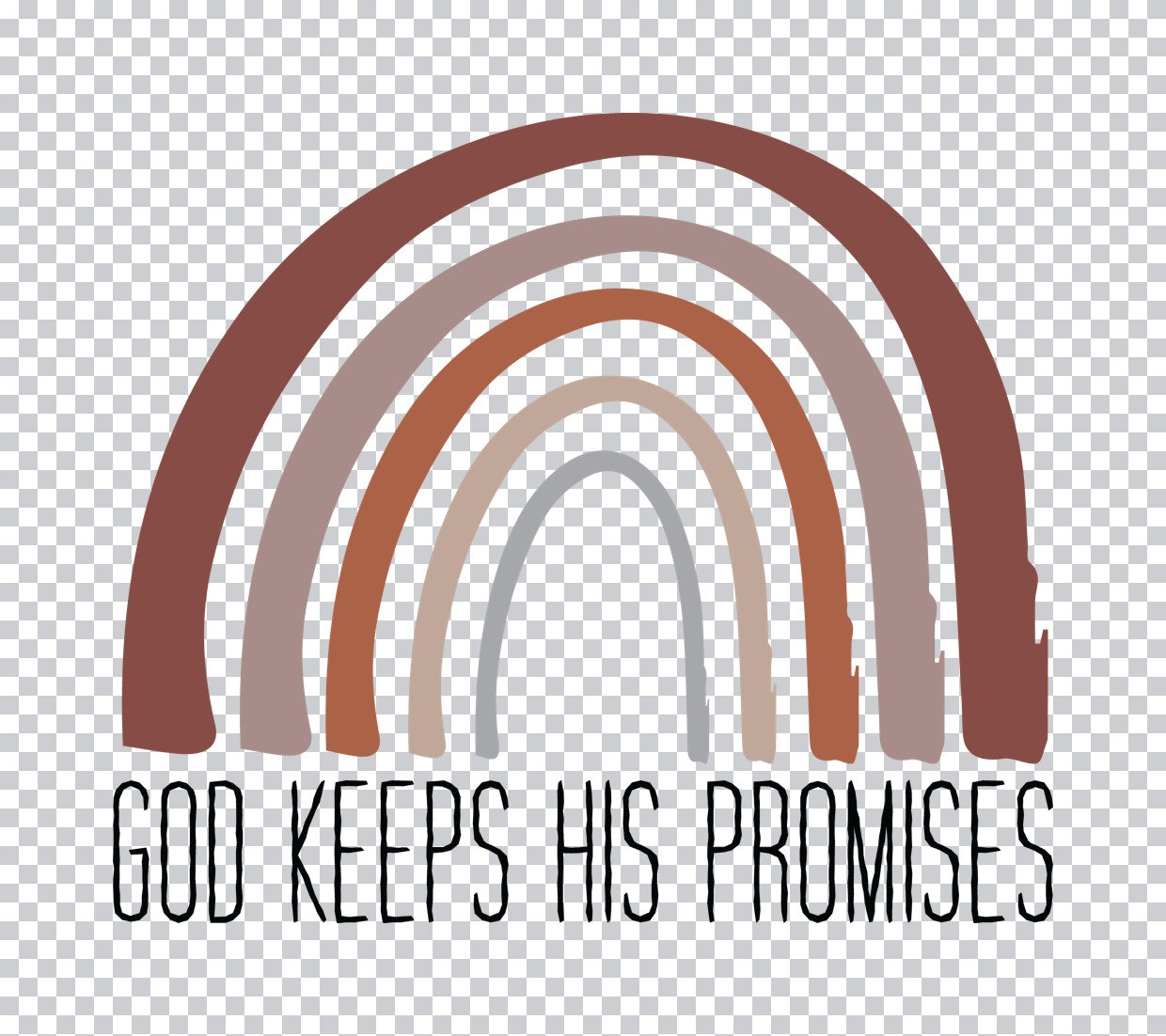 God Keeps His Promises Boho Rainbow DTF Transfer