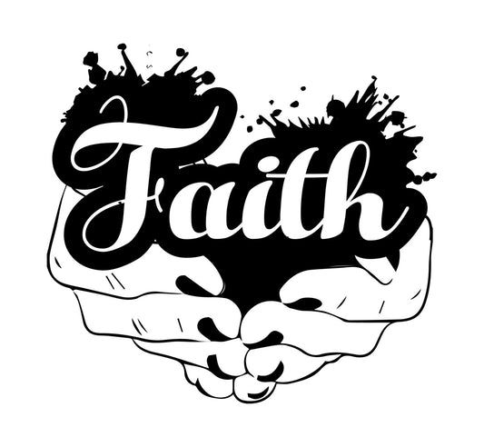 Faith Heart Hands DTF Transfer