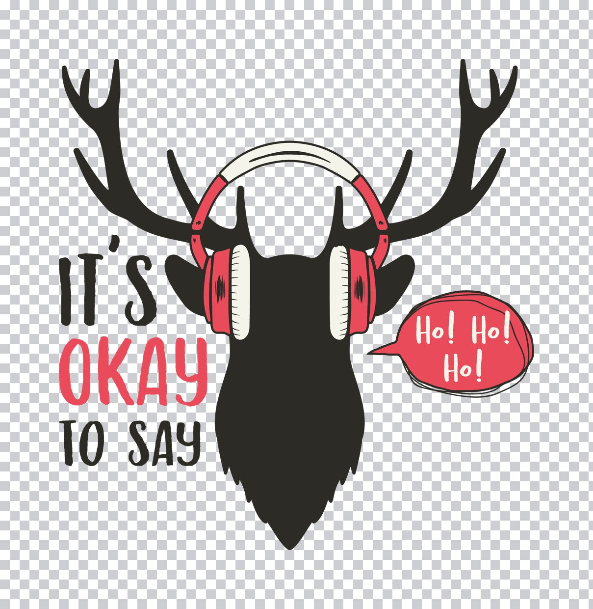 Music Loving Deer DTF Transfer
