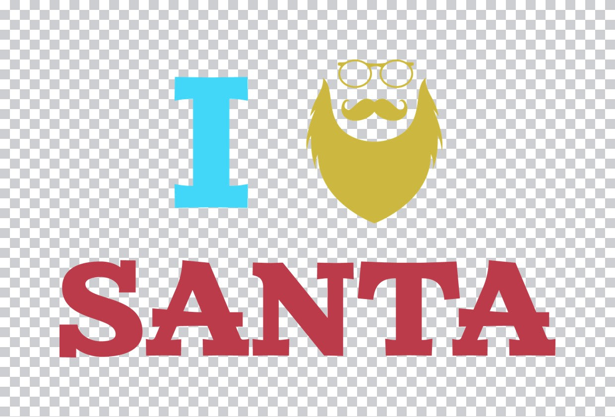 I Love Santa Beard Graphic DTF Transfer