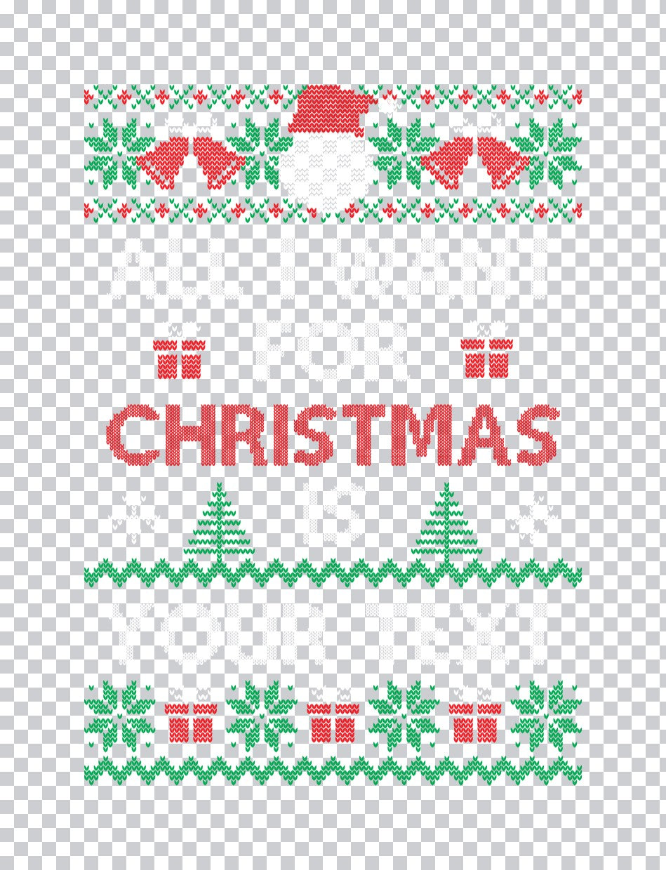 Christmas Sweater Pattern DTF Transfer
