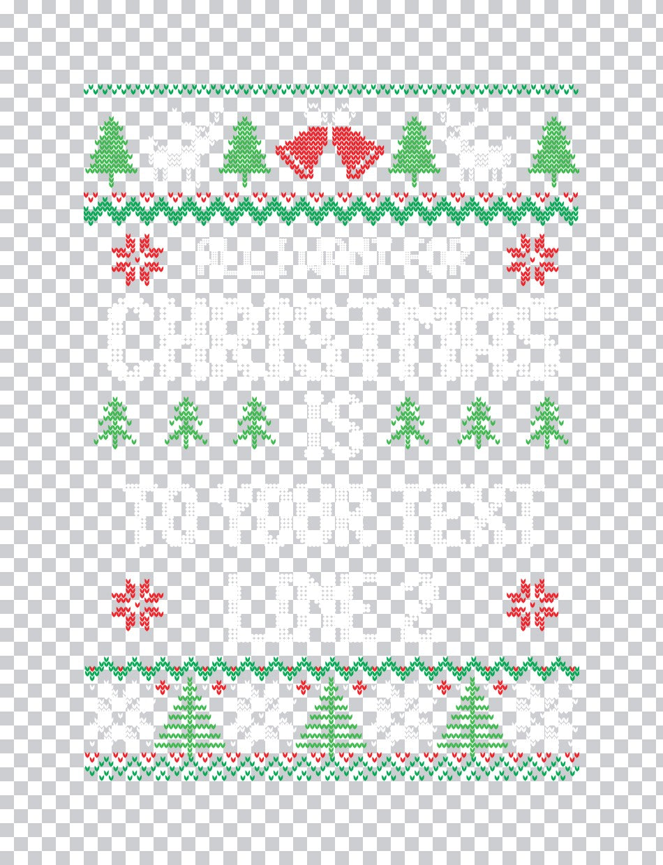 Christmas Sweater Border Pattern DTF Transfer