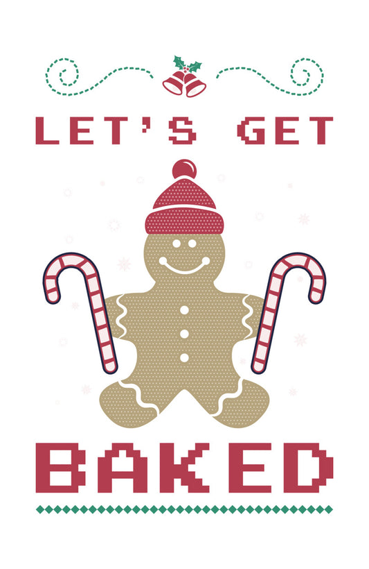 Let's Get Baked Gingerbread Christmas DTF Transfer