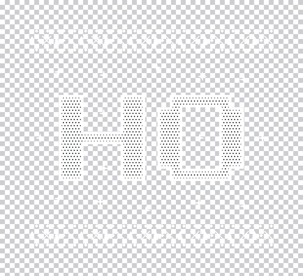 HO HO Dot Matrix Style DTF Transfer