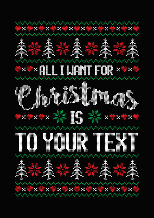 Christmas Sweater Pattern DTF Transfer