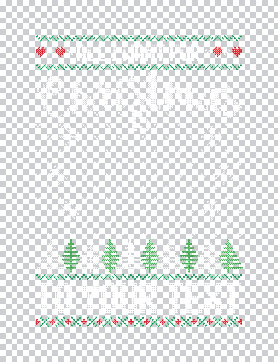 Christmas Sweater Pattern DTF Transfer