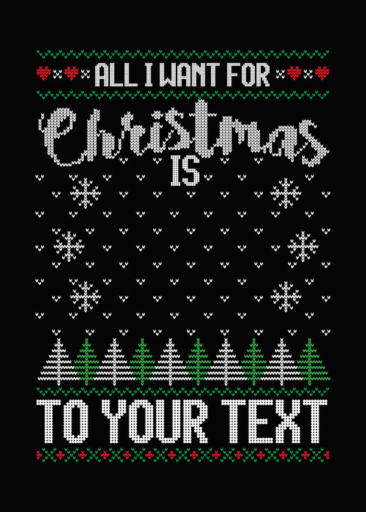 Christmas Sweater Pattern DTF Transfer