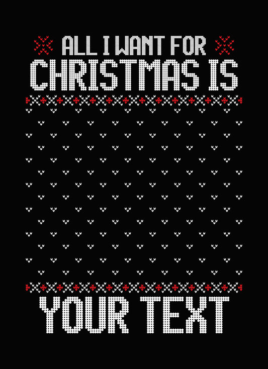Red Knit Pattern Border DTF Transfer