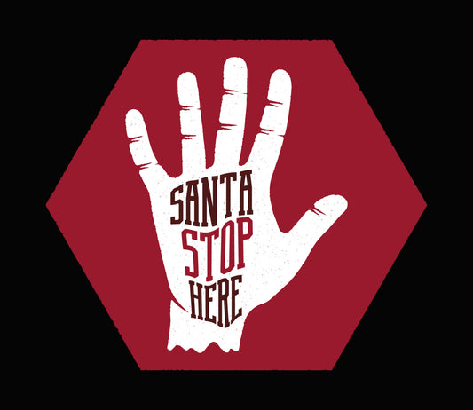 Santa Stop Here Handprint DTF Transfer