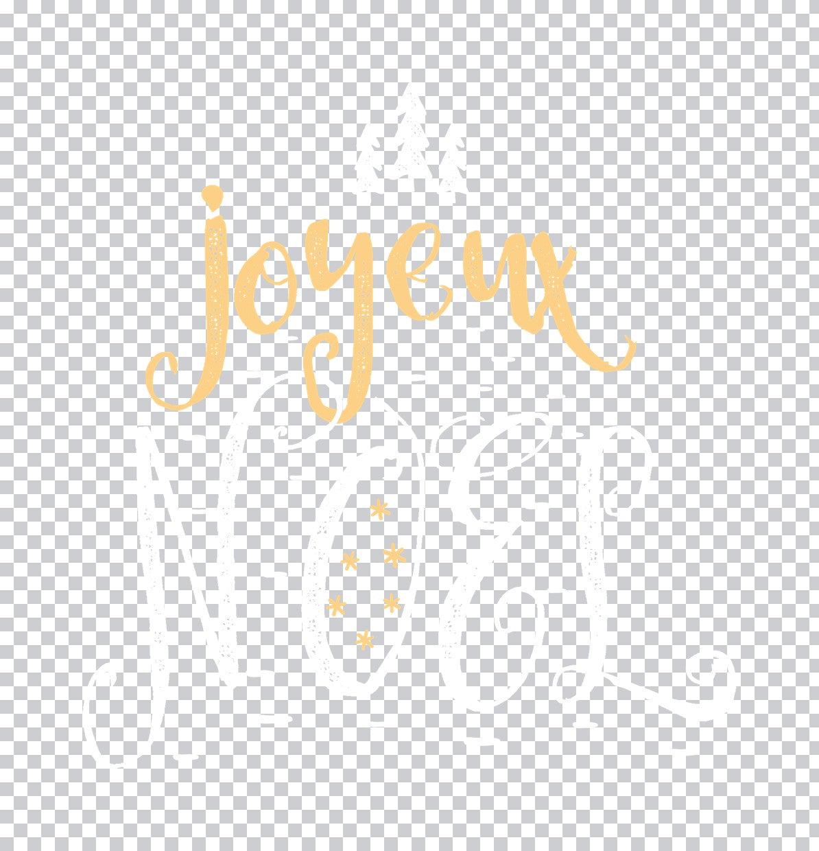 Joyeux Christmas Script DTF Transfer