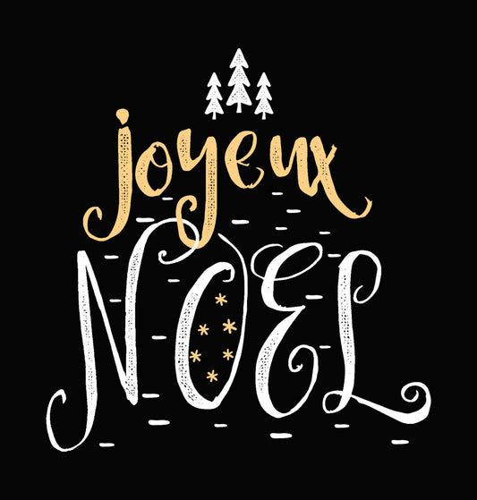 Joyeux Christmas Script DTF Transfer