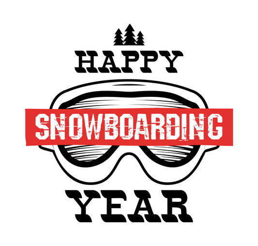 Happy Snowboarding Year DTF Transfer