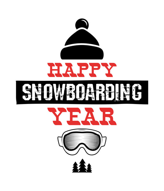 Happy Snowboarding Year Winter DTF Transfer