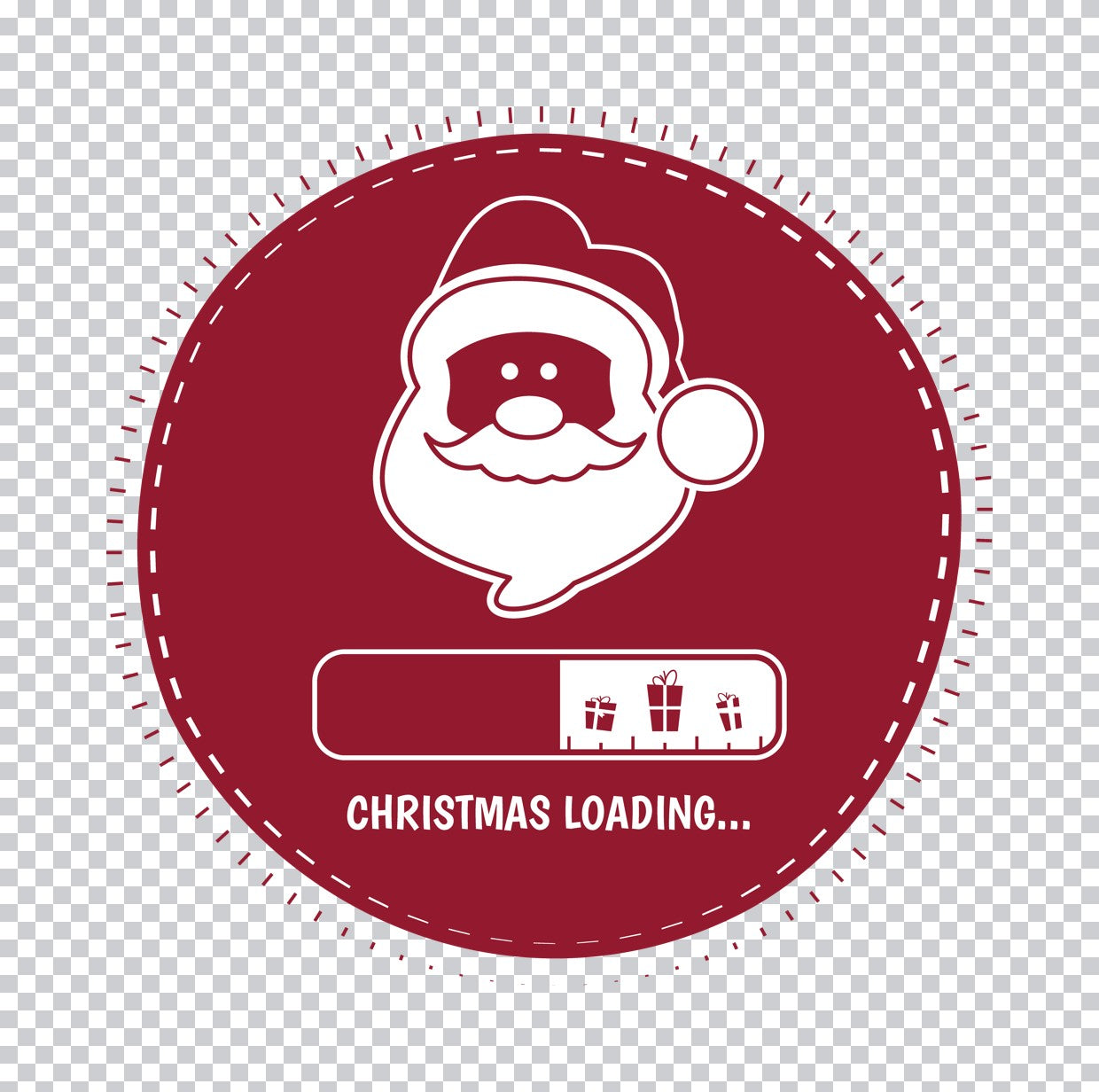 Christmas Loading Progress Bar DTF Transfer