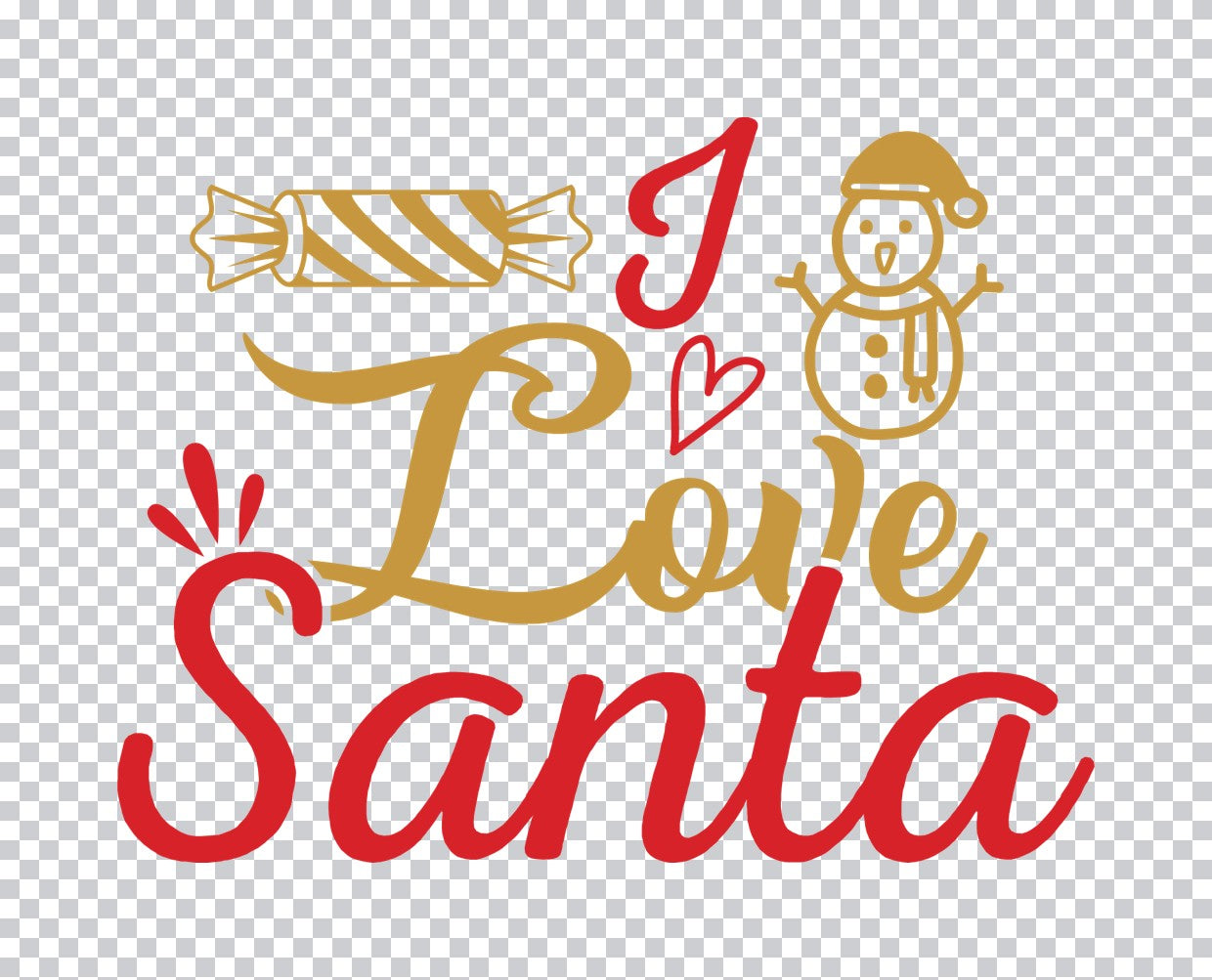 I Love Santa DTF Transfer