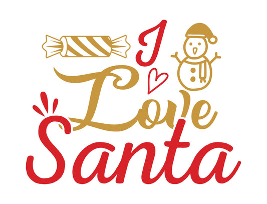 I Love Santa DTF Transfer