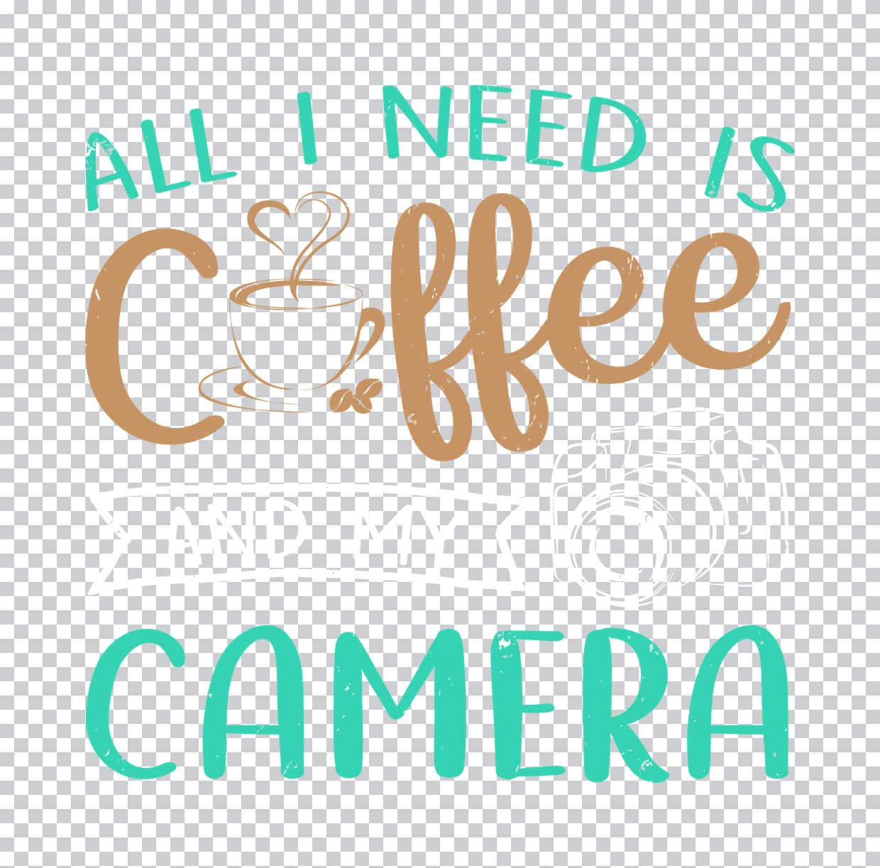 Coffee and Camera DTF Transfer