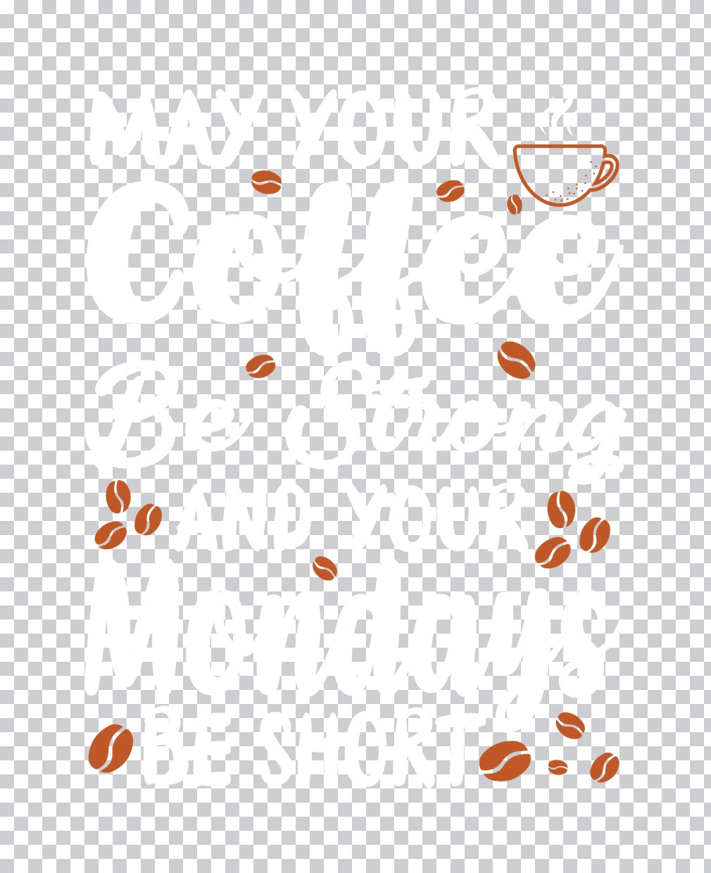 Coffee Bean Pattern DTF Transfer