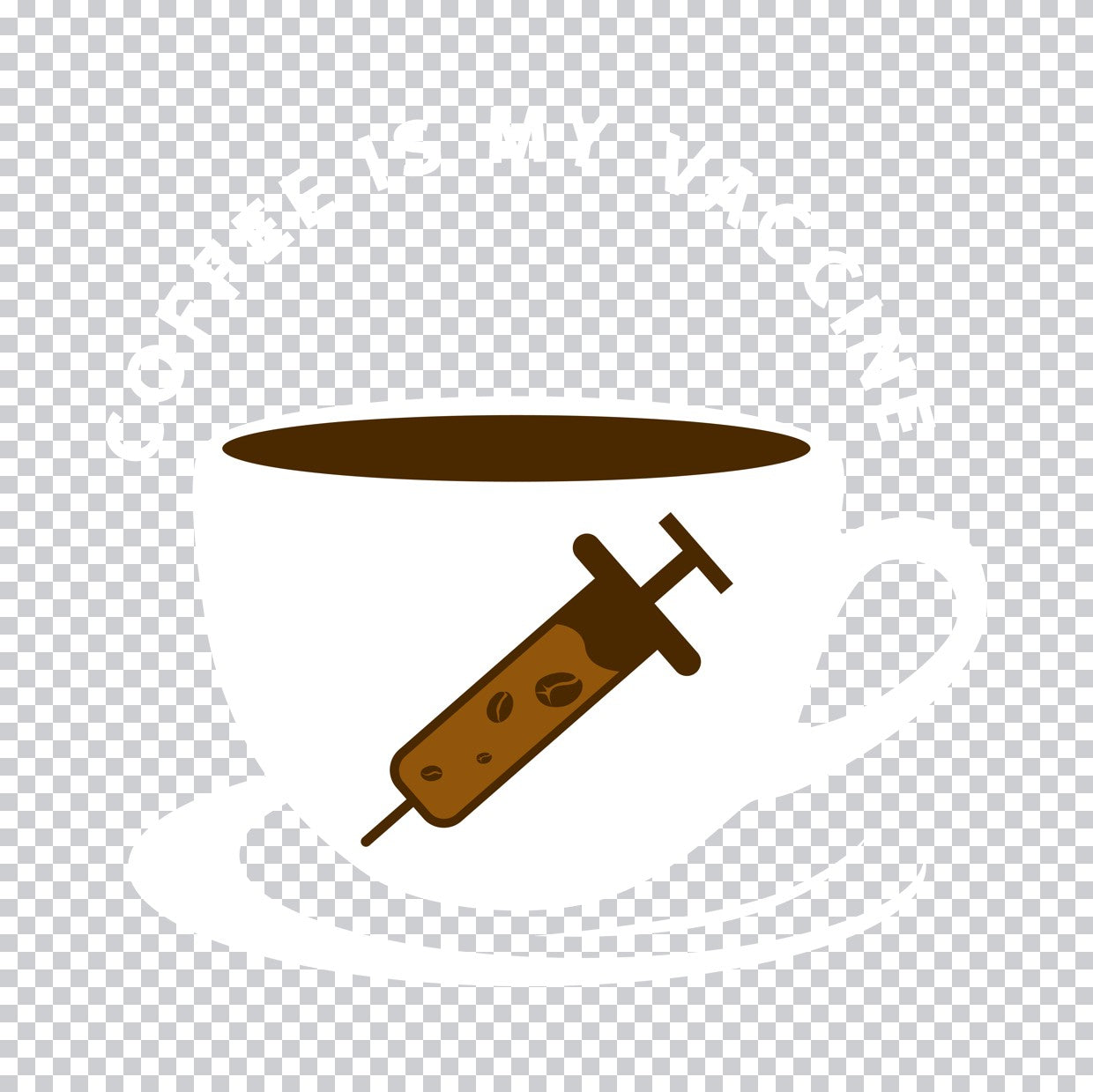 Caffeine Syringe Coffee Beans DTF Transfer