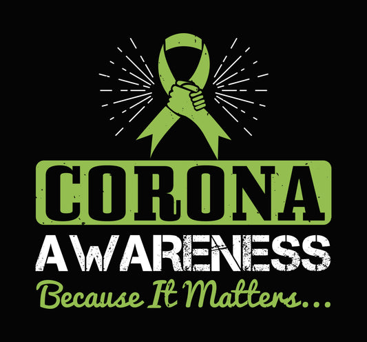 Corona Awareness Ribbon DTF Transfer