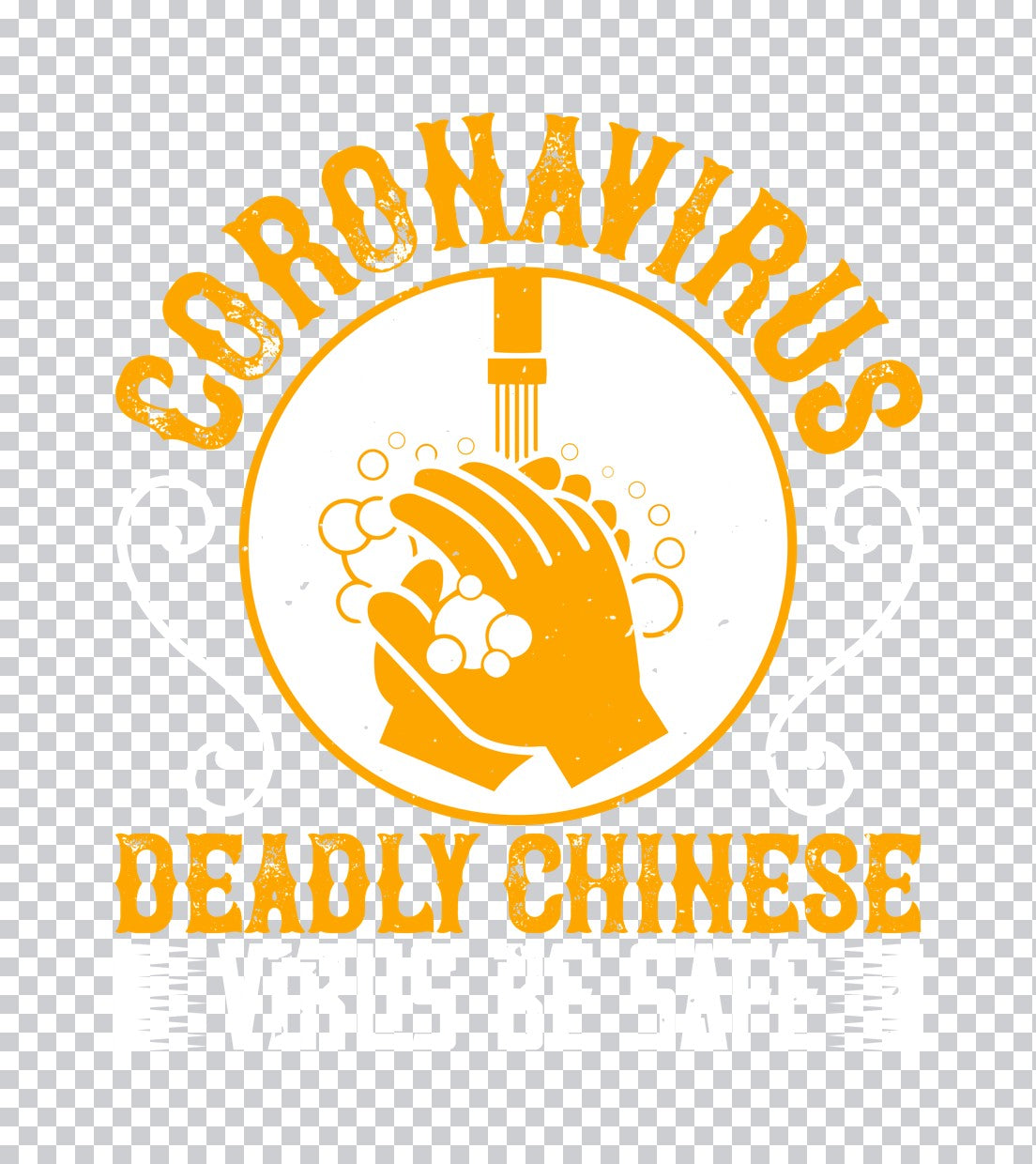 Coronavirus Hand Washing Safety DTF Transfer