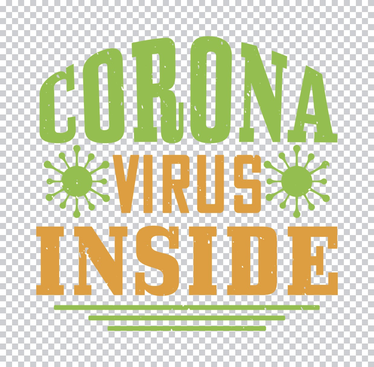 Corona Virus Inside Vintage DTF Transfer