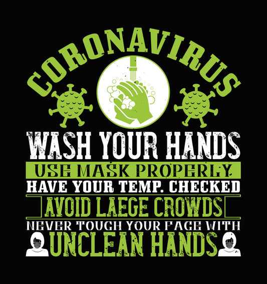 Coronavirus Safety Guidelines DTF Transfer