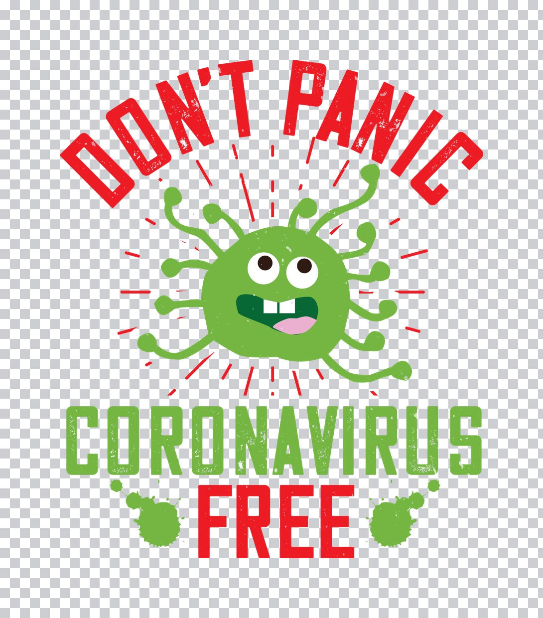 Don't Panic Coronavirus Free DTF Transfer