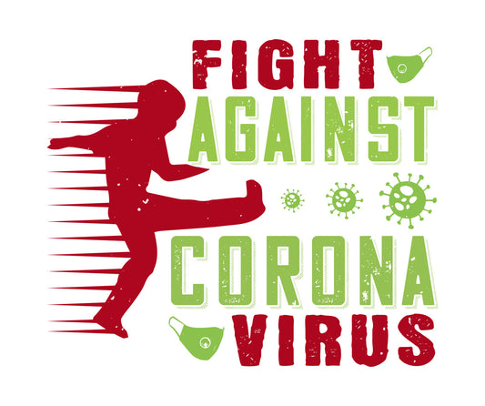 Fight Against Coronavirus Martial Arts DTF Transfer