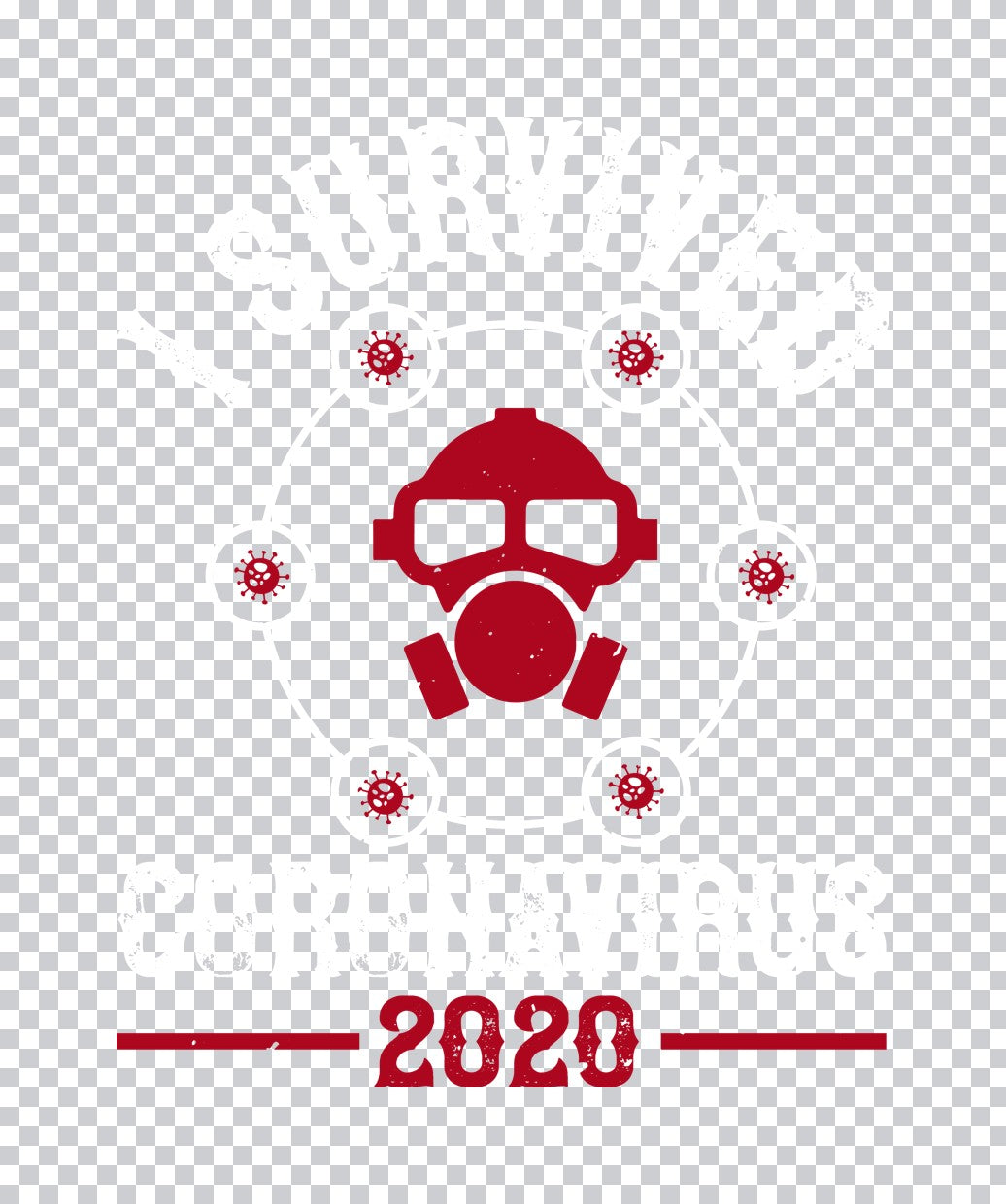 I Survived Coronavirus 2020 Globe DTF Transfer