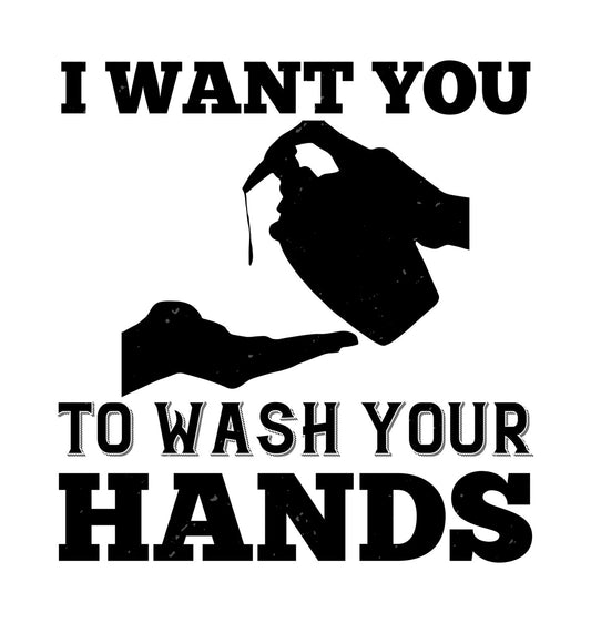 Wash Your Hands Sanitizer DTF Transfer