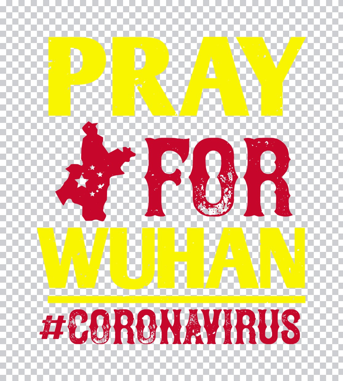 Pray For Wuhan Coronavirus Awareness DTF Transfer