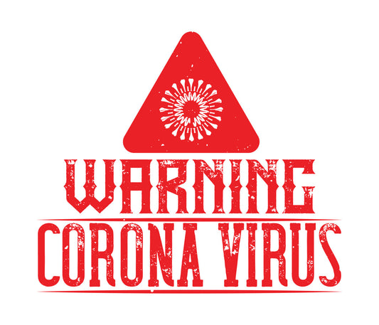 Warning Coronavirus Red Graphic DTF Transfer