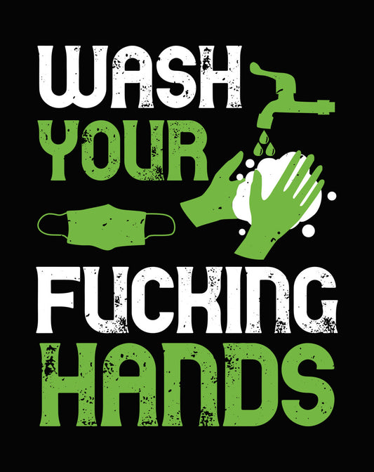 Wash Your Hands Hygiene DTF Transfer
